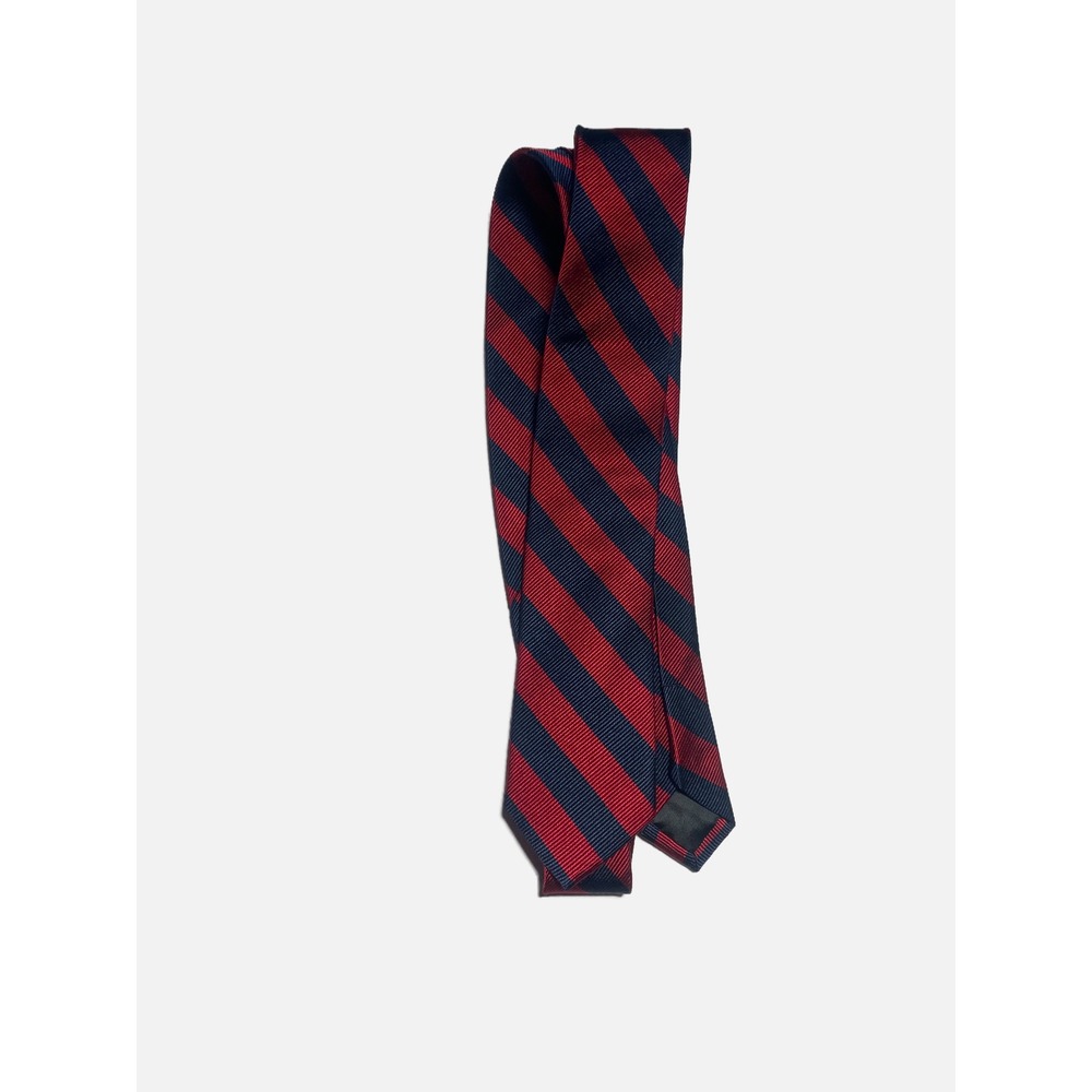 Crewcuts Necktie Kids 42in Red Navy Blue Striped Silk Preppy Formal Classic